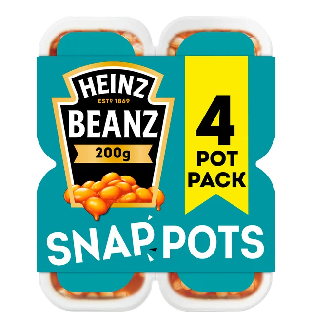 Heinz Baked Beanz Snap Pots in Tomato Sauce 4 x 200g