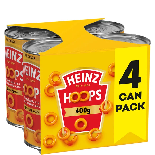 Heinz Spaghetti Hoops in Tomato Sauce 4 x 400g