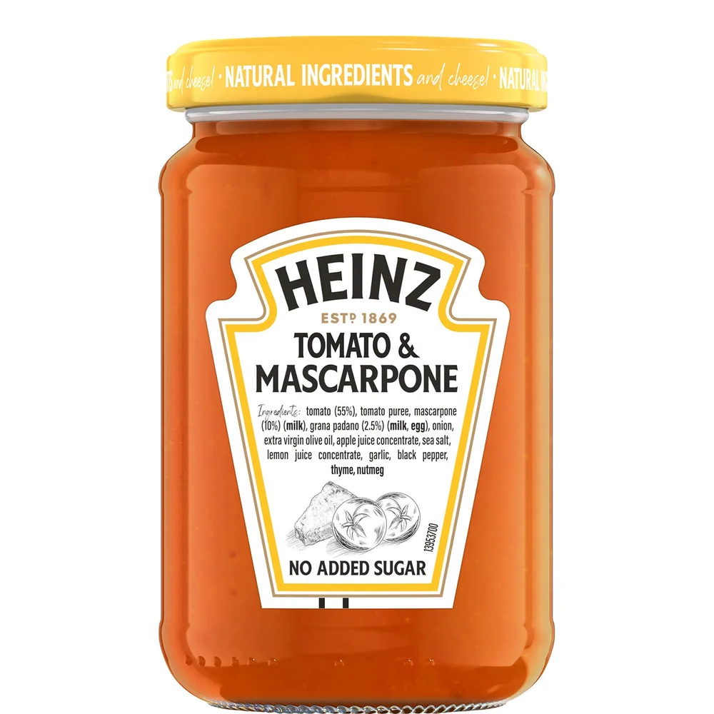 Heinz Tomato Grana Padano & Mascarpone Pasta Sauce 350g Image 1