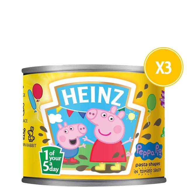 Heinz Peppa Pig Pasta Shapes 3x205g