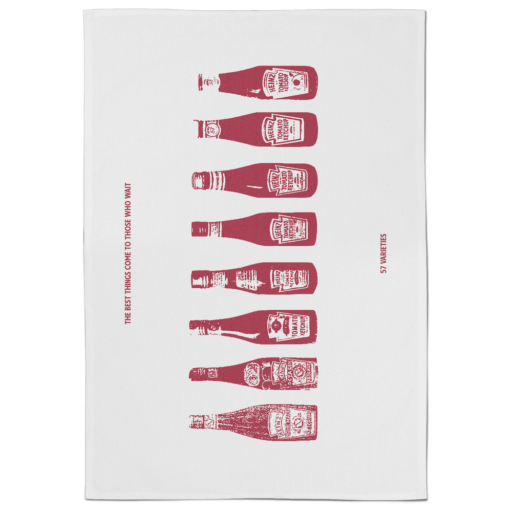 Heinz The Best Things Come To Those Who Wait Ketchup Tea Towel Image 1