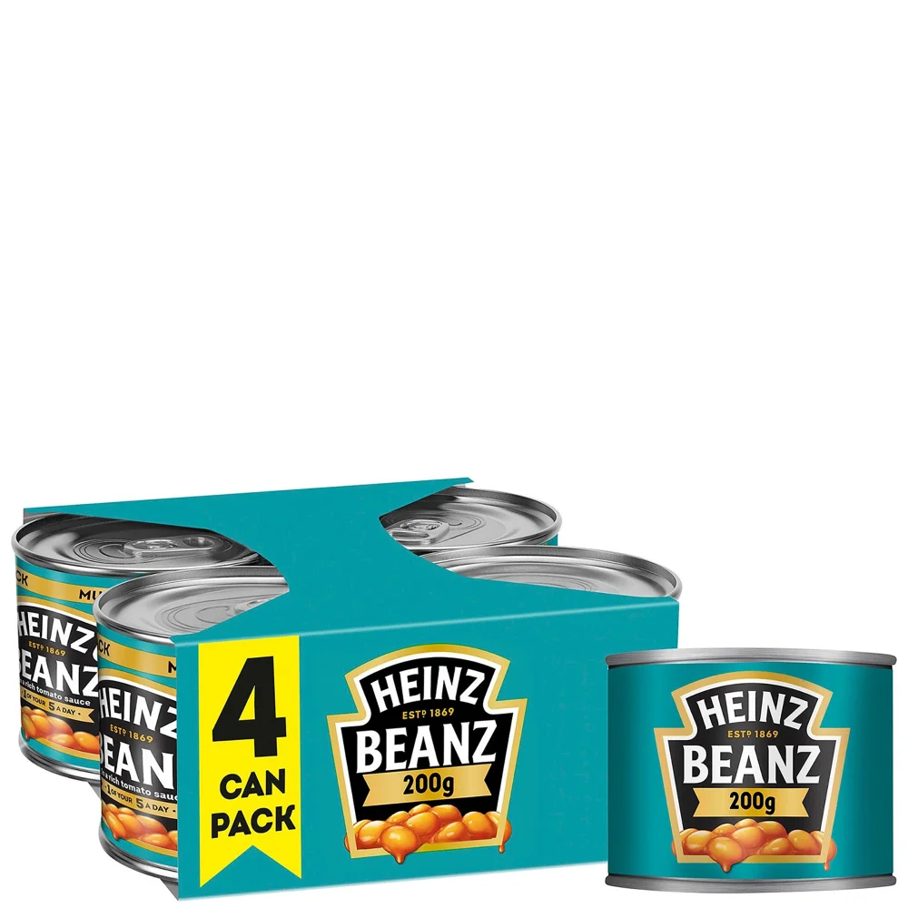 Heinz Baked Beans in Tomato Sauce 4 x 200g Image 1