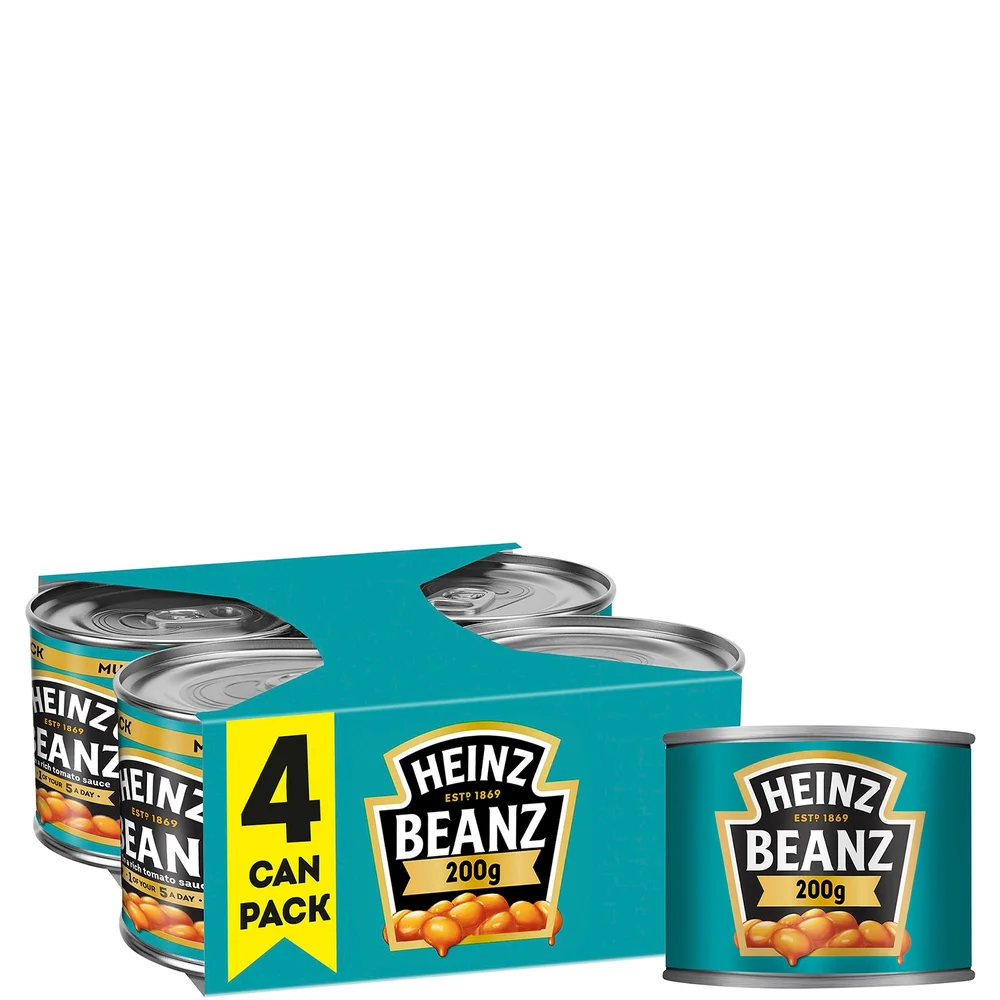 Heinz Baked Beans in Tomato Sauce 4 x 200g Image 1