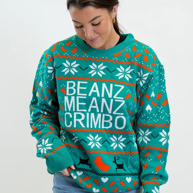 Heinz Christmas Beanz Means Crimbo Jumper - Blue