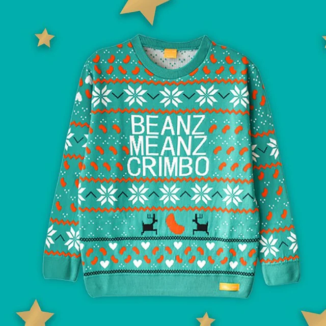 Heinz Christmas Beanz Means Crimbo Jumper - Blue
