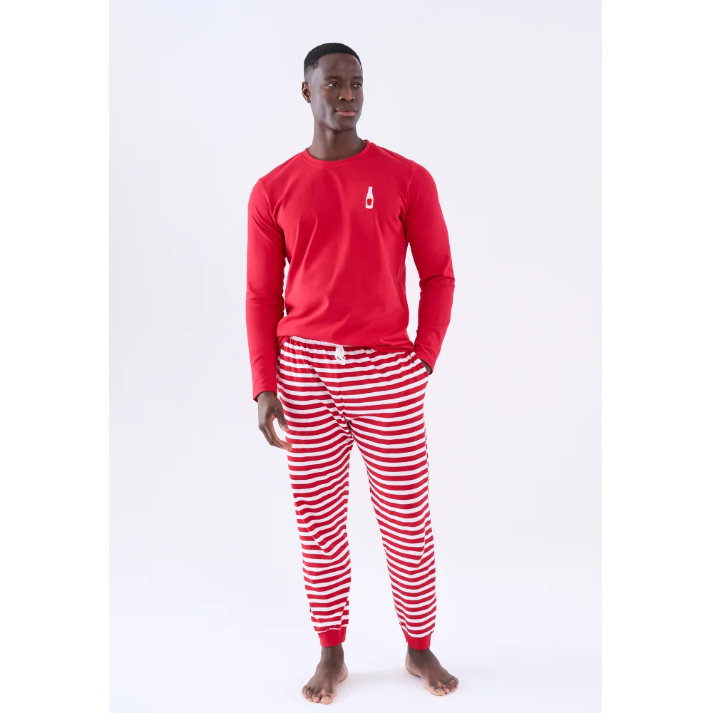 Heinz Christmas Red Matching Family Men’s Cotton Pyjamas - XL Image 1