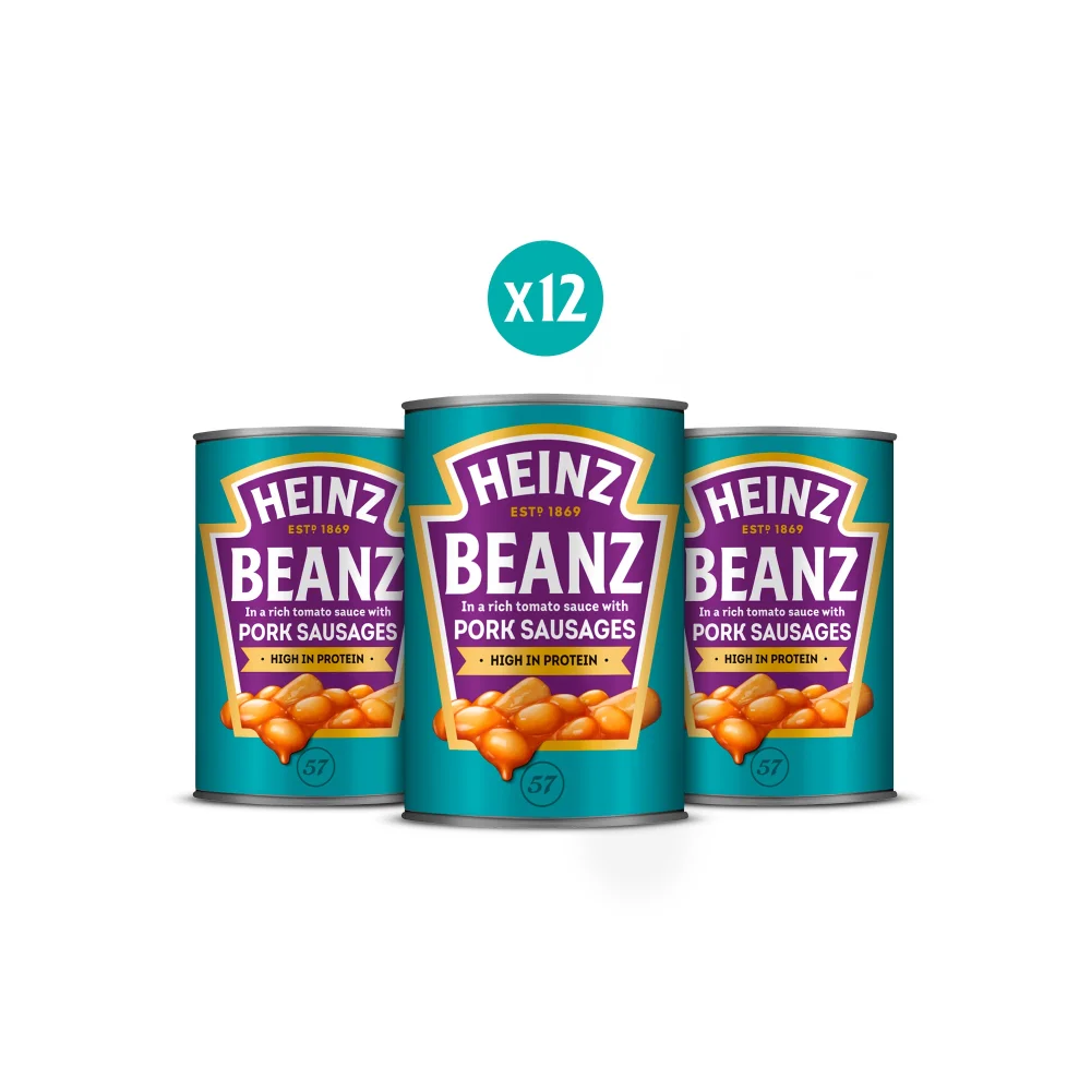 Heinz Baked Beans and Sausages (Gluten Free) Bundle 12 x 415g Image 1