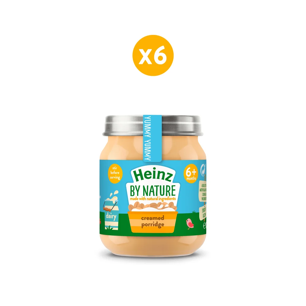 Heinz Creamed Porridge 6+ Months Baby Food Jar Pack of 6 x 120g Image 1