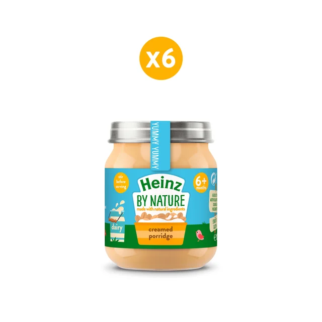 Heinz Creamed Porridge 6+ Months Baby Food Jar Pack of 6 x 120g
