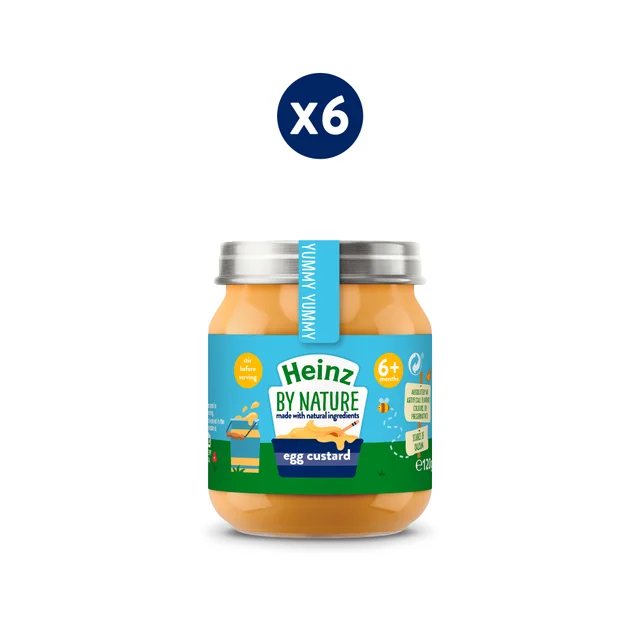 Heinz Egg Custard Baby Food Jar 6+ Months Pack of 6 x 120g