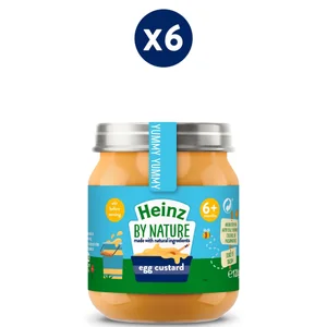 Heinz Egg Custard Baby Food Jar 6+ Months Pack of 6 x 120g