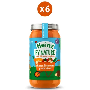 Heinz Cheese and Tomato Pasta Stars Baby Food Jar 7+ months Pack of 6 x 200g
