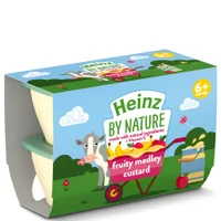 Heinz Fruity Medley Custard Baby Food Dessert Pots 6+ Months 4x100g - undefined undefined