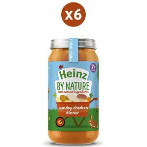 Heinz Sunday Chicken Dinner Baby Food Jar 7+ Months Pack of 6 x 200g