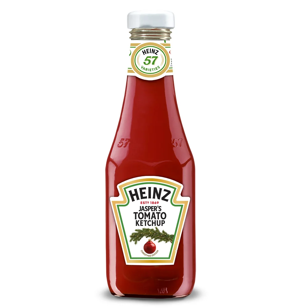 Heinz Personalised Christmas 2025 Tomato Ketchup (Glass) 342g Image 1