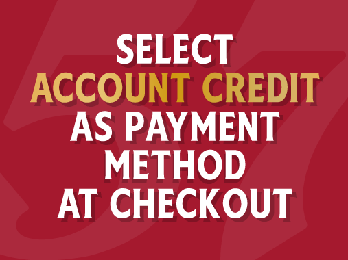 select account credit as payment method at checkout