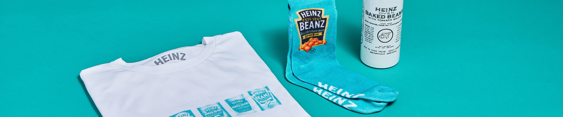 Heinz t-shirt, socks and water bottle