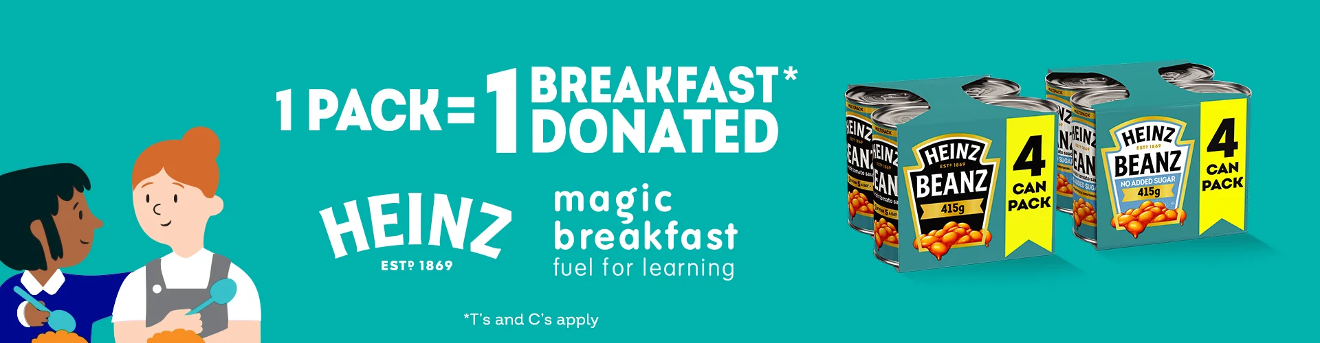 1 pack = 1 breakfast donated
